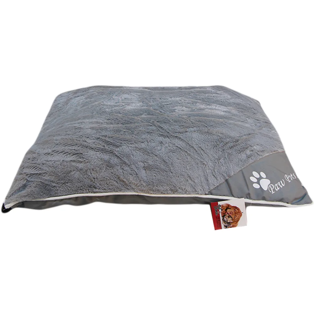 Лежак подушка для собак, 100 × 73 × 15 см, со съемным чехлом на молнии, серый — PetChoice 9387-2007B