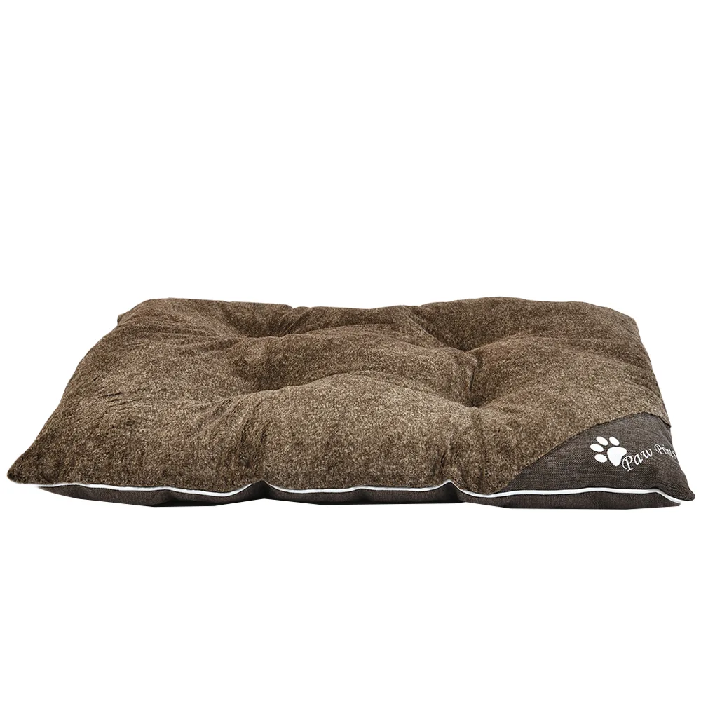 Лежак подушка для собак, 65 × 50 × 11 см, пушистый, коричневый — PetChoice 9390-2008E