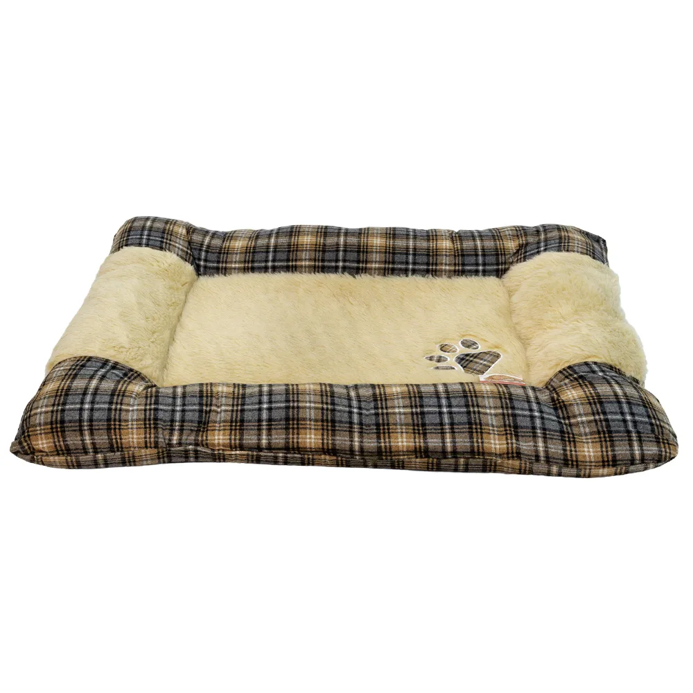 Лежанка матрас для собак 95 × 75 × 10 см, бежевый, клетка — PetChoice E7011-1612B