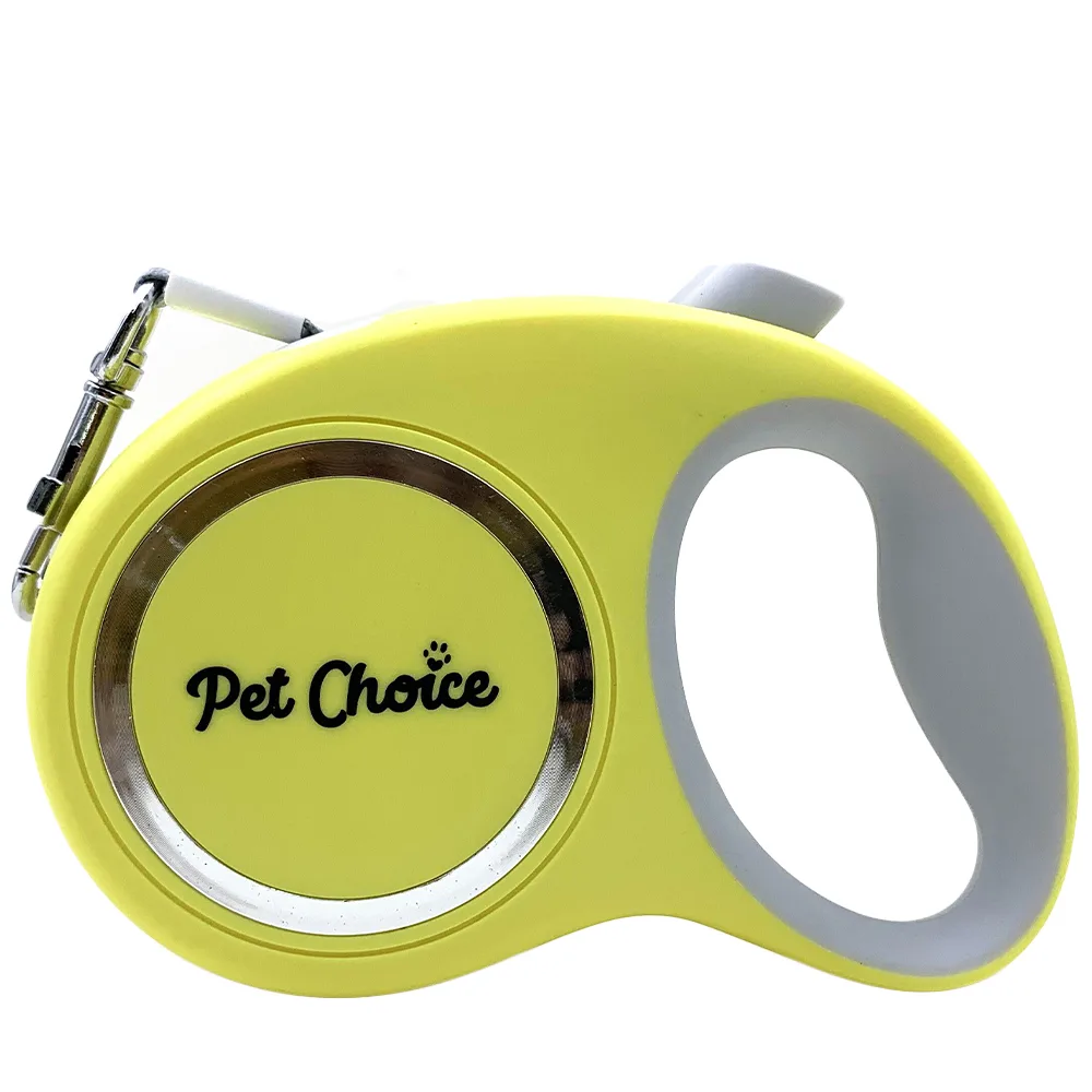 Поводок-рулетка с лентой 4,2 м для собак до 20 кг желтый — PetChoice EB05S