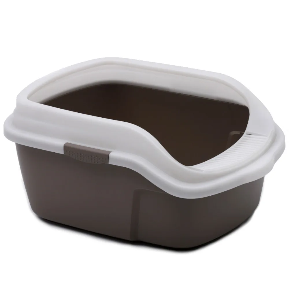 Лоток для кошек с высокими бортиками Sanitaire Range 51 × 39 × 24 см, коричневый — PetChoice HC021-500