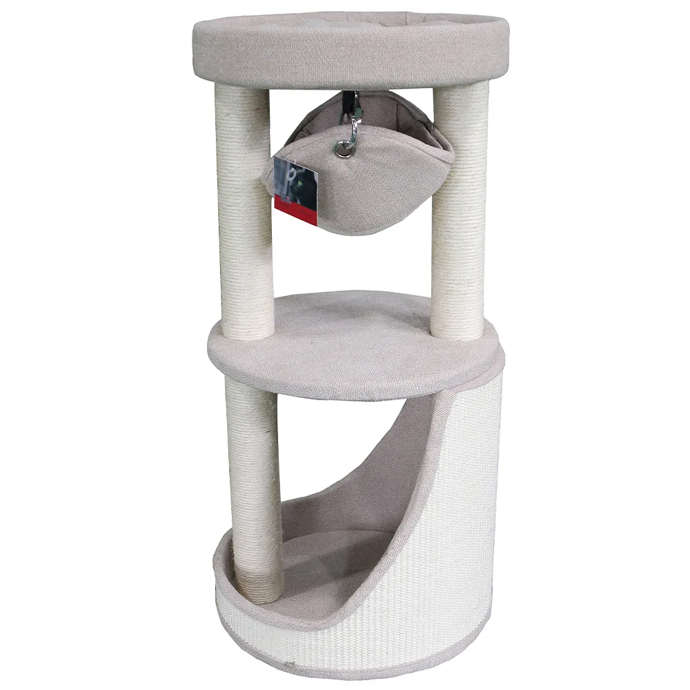Когтеточка-комплекс с гамаком 40 × 40 × 85 см, бежевый — PetChoice PS270-B