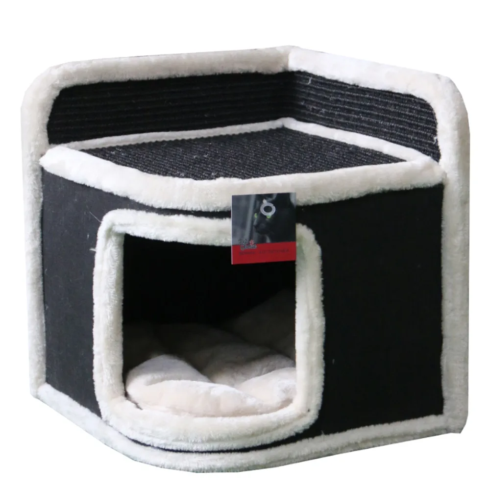 Когтеточка-домик 35 × 35 × 38 см, черный — PetChoice PS276
