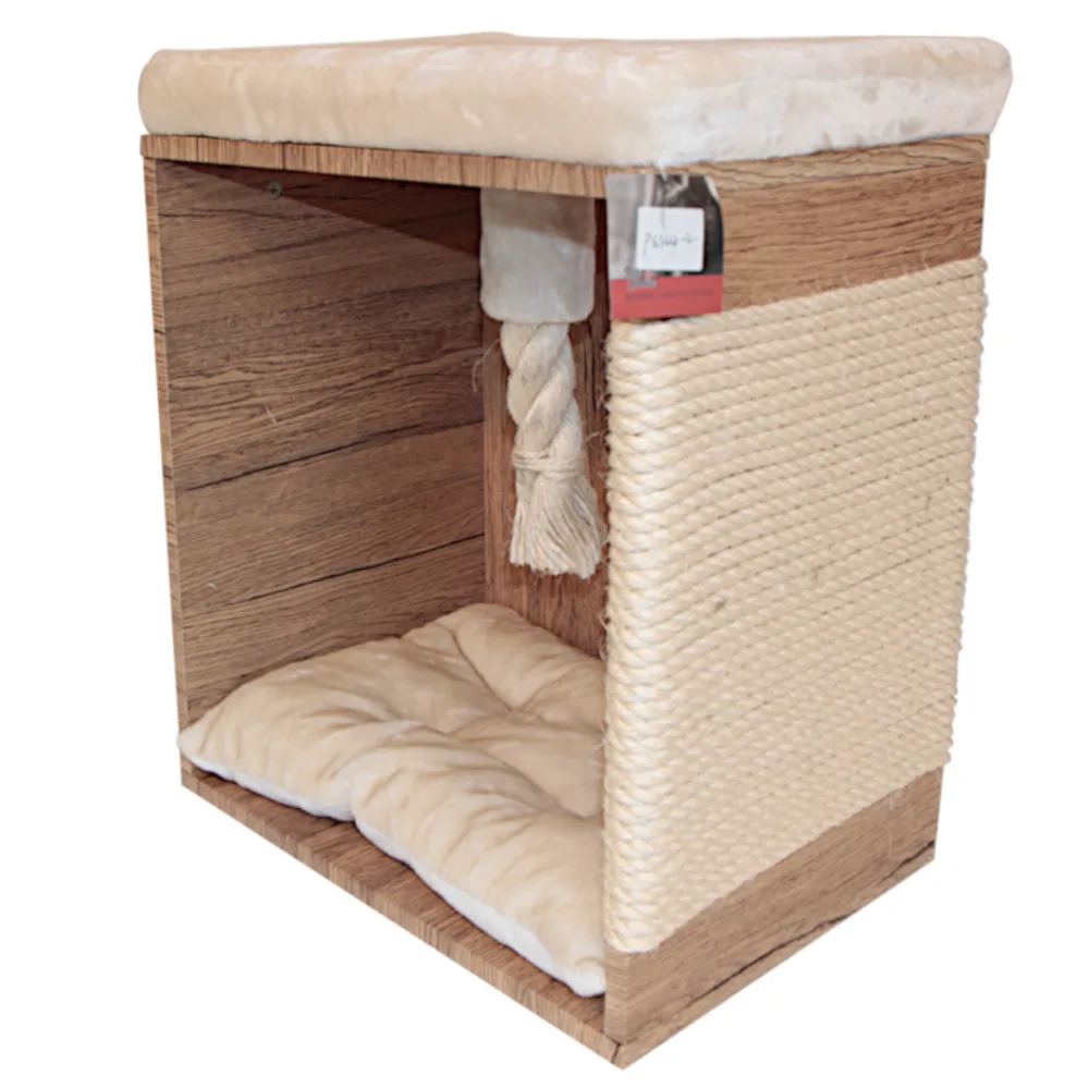 Когтеточка-пуфик 50 × 35 × 60 см, бежевый — PetChoice PS344-2