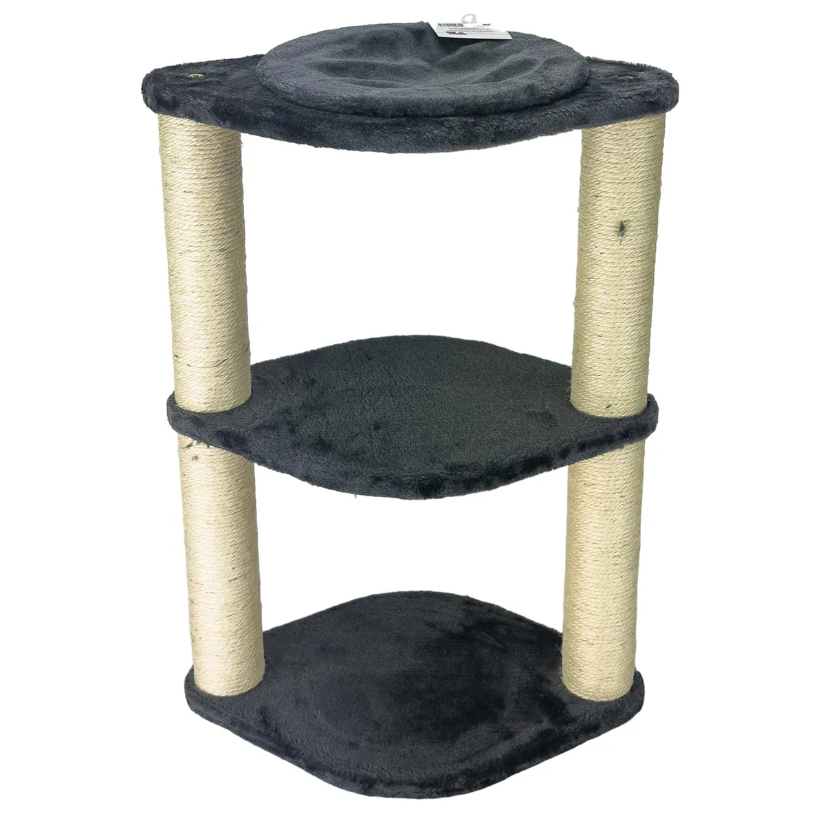 Когтеточка-лежак 3 этажа 46 × 30 × 65 см, серый — PetChoice PS529-1