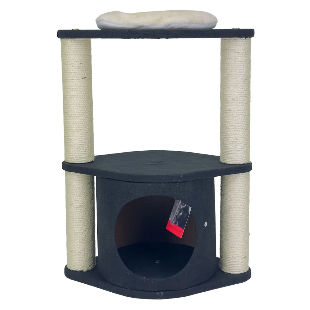 Когтеточка-комплекс с домиком 46 × 30 × 60 см, черный — PetChoice PS530