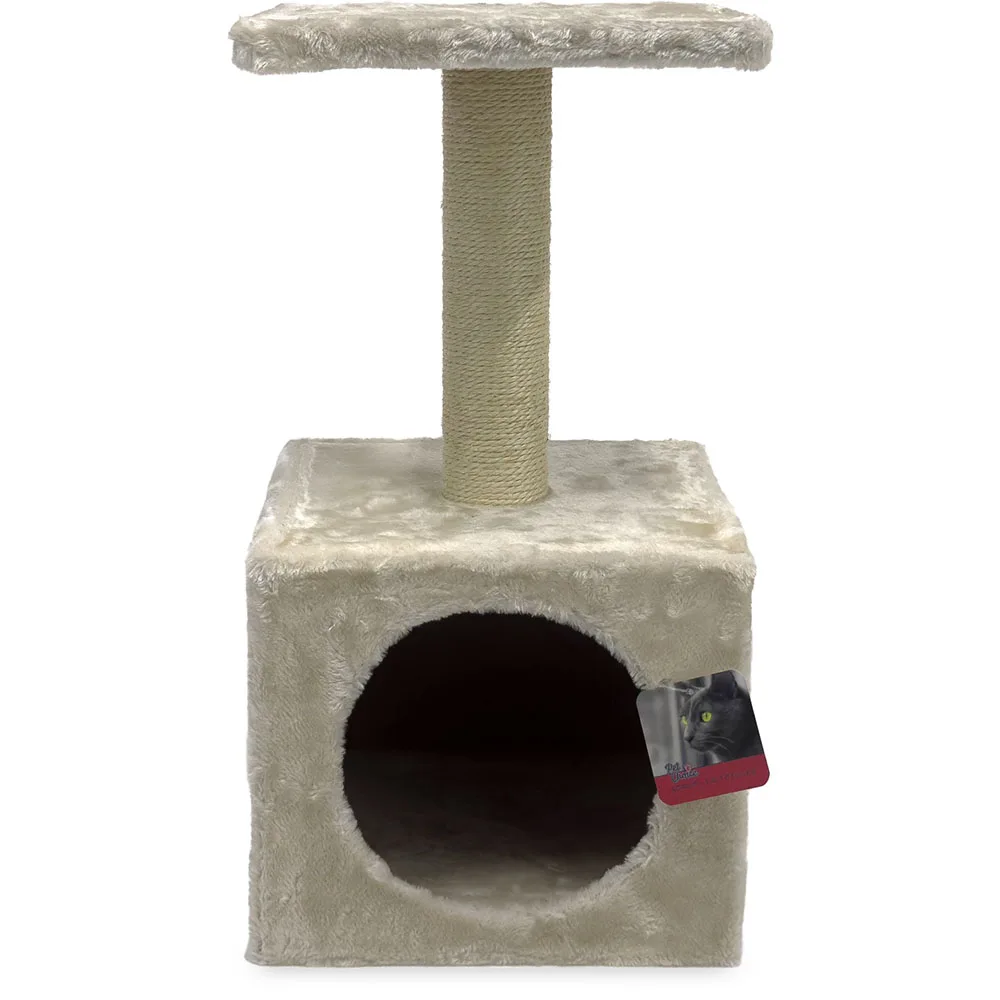 Когтеточка-домик 30 × 30 × 57 см, кремовый — PetChoice SBE307-C