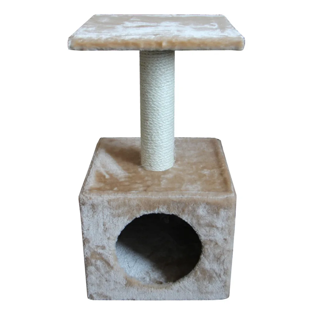 Когтеточка-домик 30 × 30 × 57 см, бежевый — PetChoice SBE307