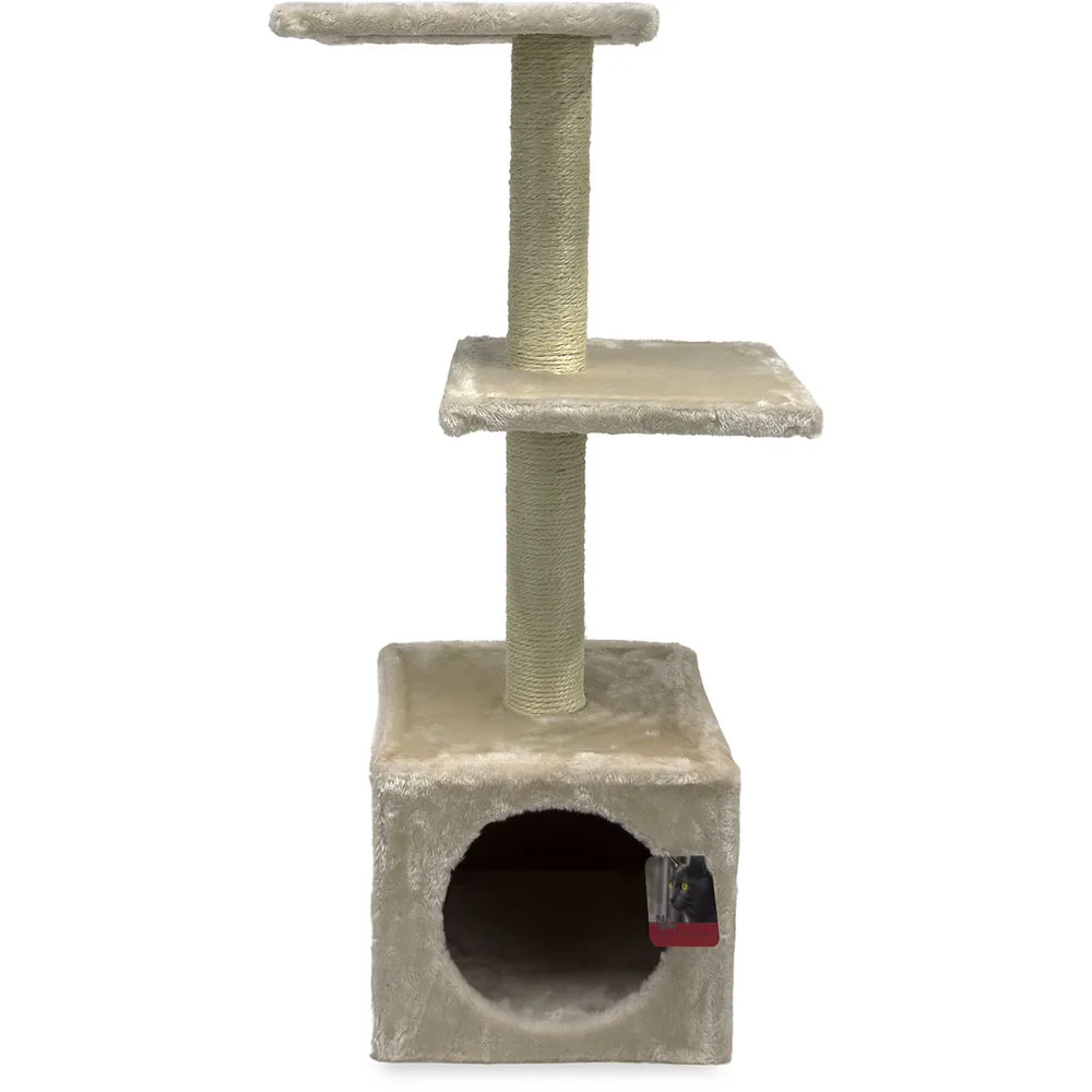 Когтеточка-комплекс 30 × 30 × 88 см, кремовый — PetChoice SBE812-Cream