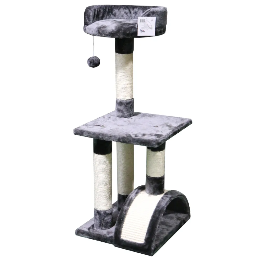 Когтеточка-комплекс 36 × 36 × 88 см, темно-серый — PetChoice SBE892-Dark_Grey
