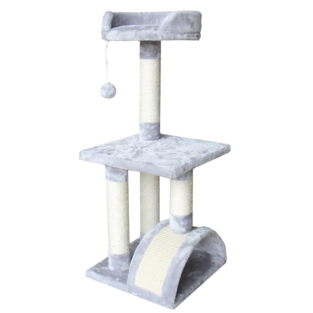 Когтеточка-комплекс 36 × 36 × 88 см, светло-серый — PetChoice SBE892