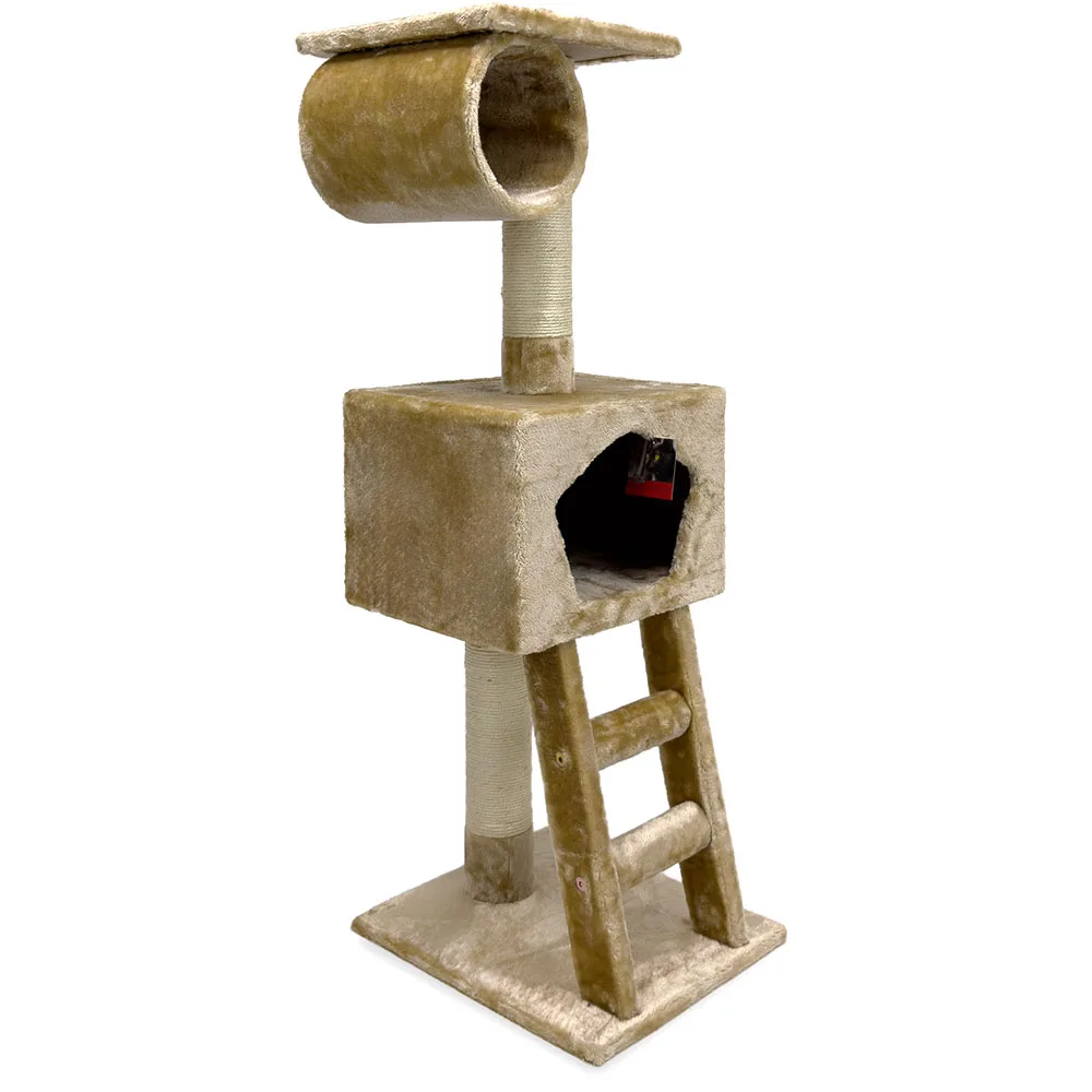 Когтеточка-комплекс с домиком 40 × 35 × 109 см, бежевый — PetChoice SBE896