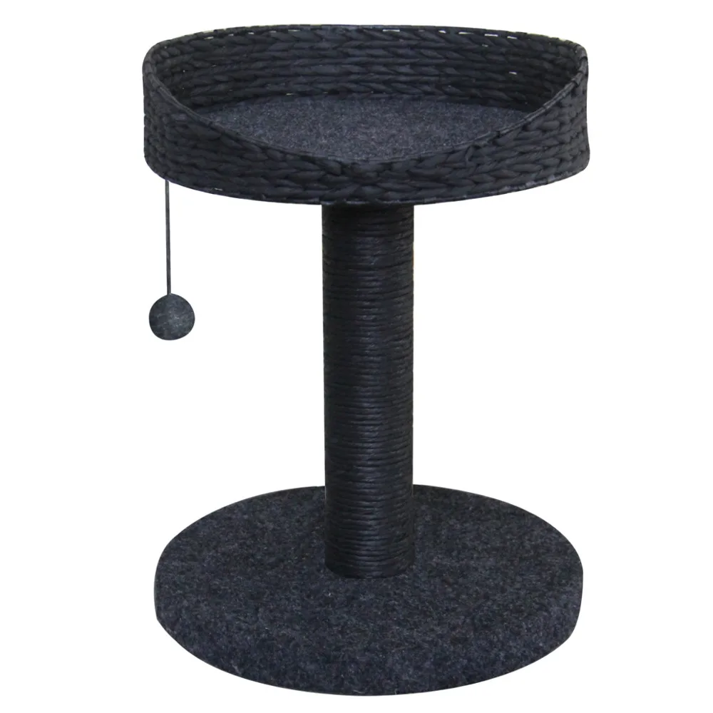 Когтеточка-лежак 40 × 40 × 52 см, с игрушкой, черный — PetChoice SBE942